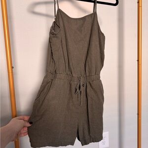 Ci Sono Khaki Sleeveless Jumpsuit
